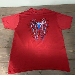The Amazing Spider-Man 2 Red LG graphic T-shirt 100% polyester - Used Great